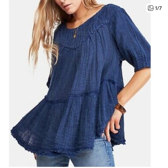 Free People - Mystery Land tunic dress top shirt blouse - Picture 3 of 8